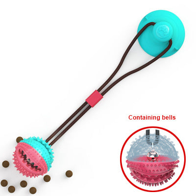 Dog Toys Silicon Suction Cup Tug Interactive Dog Ball Toy For Pet Chew Bite Tooth Cleaning Toothbrush Feeding Pet Supplies - Petnify