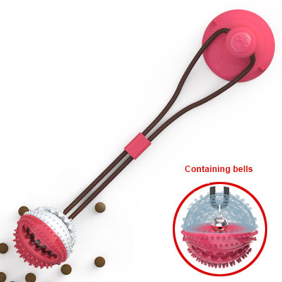 Dog Toys Silicon Suction Cup Tug Interactive Dog Ball Toy For Pet Chew Bite Tooth Cleaning Toothbrush Feeding Pet Supplies - Petnify