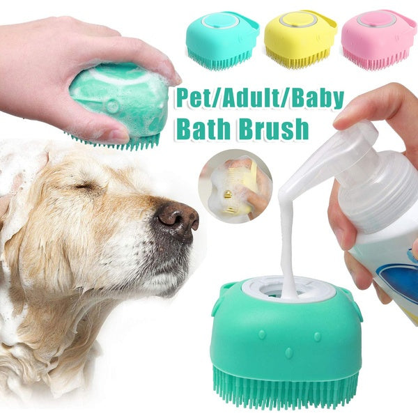 Silicone Pet Bath Massage Gloves Brush - Petnify