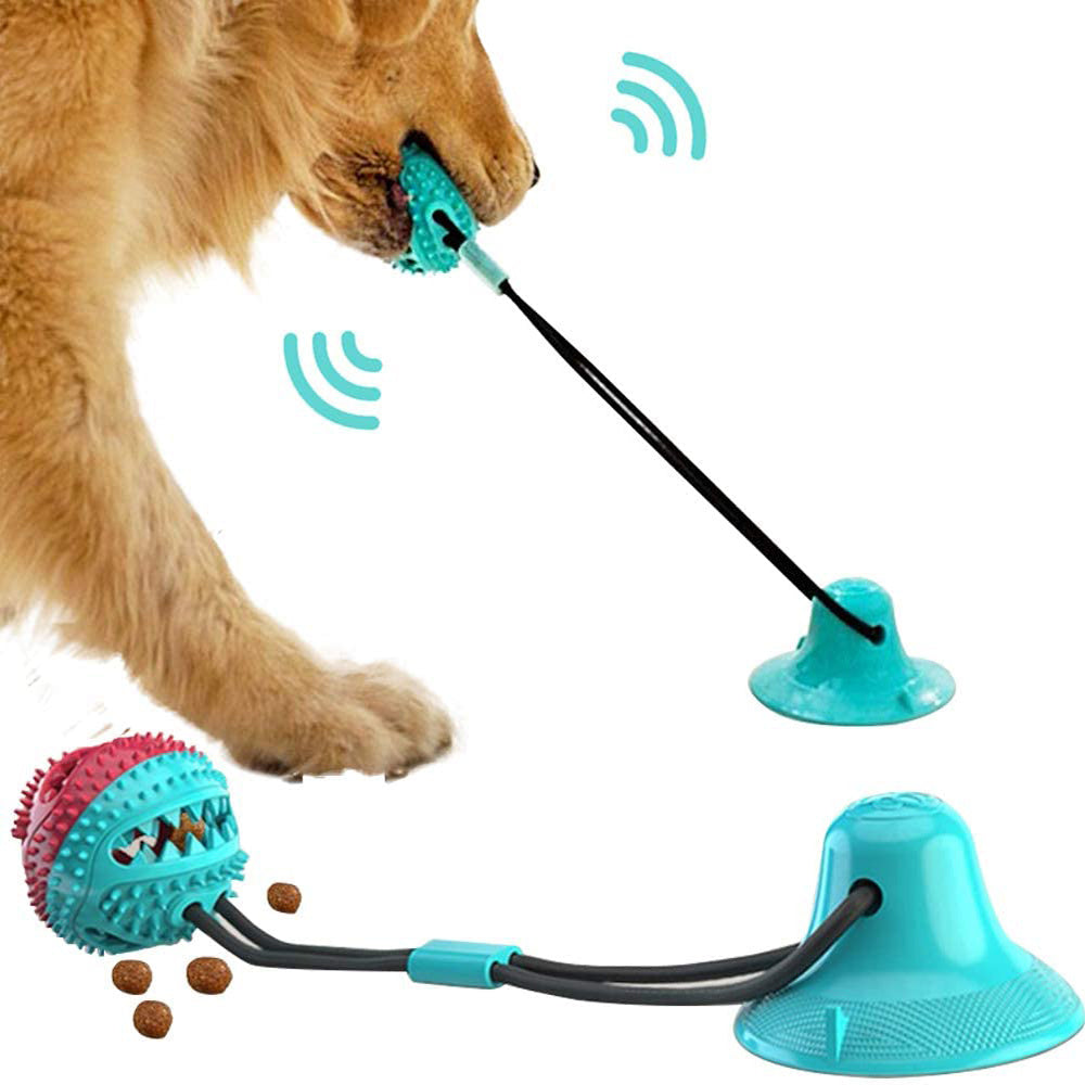 Dog Toys Silicon Suction Cup Tug Interactive Dog Ball Toy For Pet Chew Bite Tooth Cleaning Toothbrush Feeding Pet Supplies - Petnify